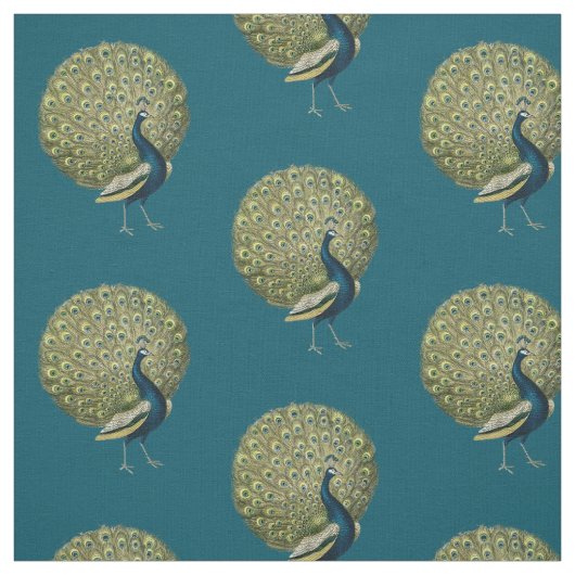 ヴィンテージの孔雀 ファブリック (見本)