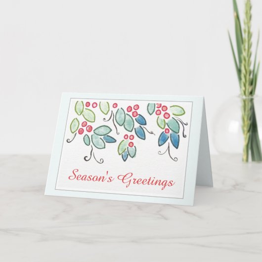 ヴィンテージの季節の挨拶クリスマスカード カード (正面)