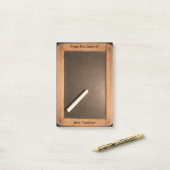 ヴィンテージの学校の石板のパーソナライズな先生VNP ポストイット (デスク上)