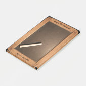 ヴィンテージの学校の石板のパーソナライズな先生VNP ポストイット (アングル)