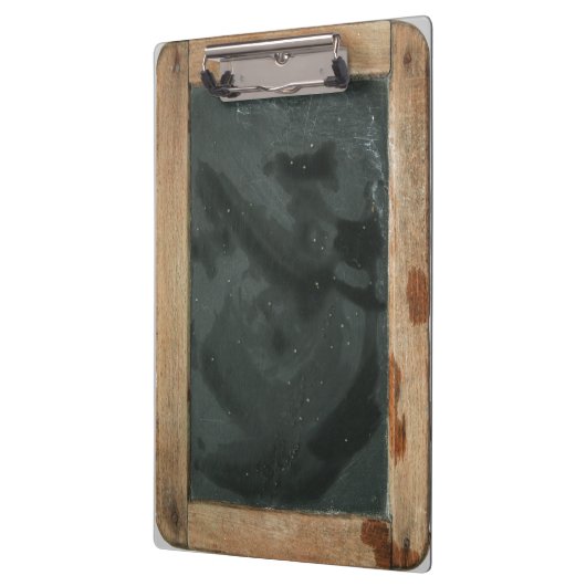 ヴィンテージの学校の石板の先生のクリップボード クリップボード (左)