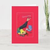 ヴィンテージの孫娘の誕生日の挨拶状 カード (正面)