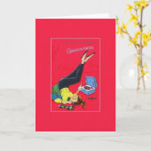 ヴィンテージの孫娘の誕生日の挨拶状 カード (黄色い花)