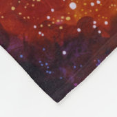 ヴィンテージの宇宙のアートワーク フリースブランケット (角)