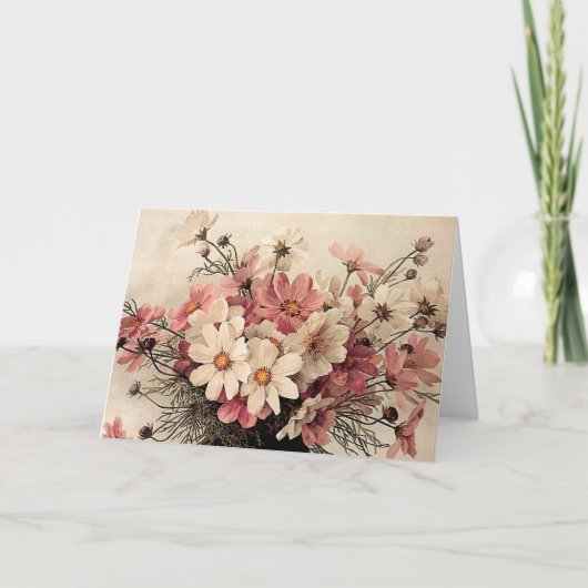 ヴィンテージの宇宙の花束 カード (正面)