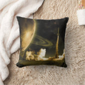 ヴィンテージの宇宙の進水 クッション (ブランケット)