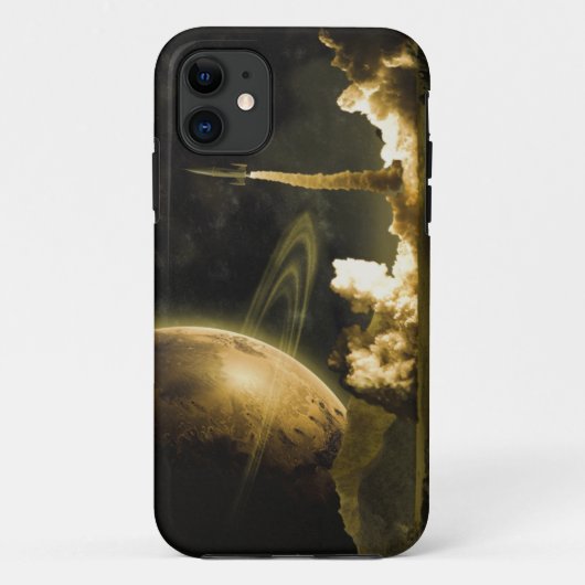 ヴィンテージの宇宙の進水 Case-Mate iPhoneケース (裏面)