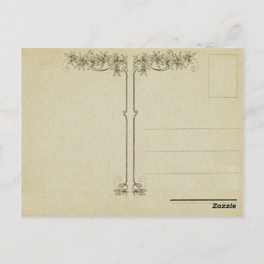 ヴィンテージの守り神の郵便はがき ポストカード (裏面)