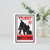 ヴィンテージの安全性ポスターTシャツ ポストカード (スタンド正面)