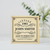 ヴィンテージの完全期限切れおもしろい誕生日招待状 招待状 (スタンド正面)