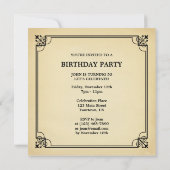 ヴィンテージの完全期限切れおもしろい誕生日招待状 招待状 (裏面)