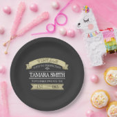 ヴィンテージの完全熟成誕生日 モダン ペーパープレート (パーティー)