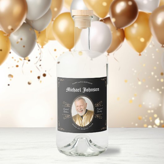 ヴィンテージの完成度50誕生日ギフト リキュールボトルラベル