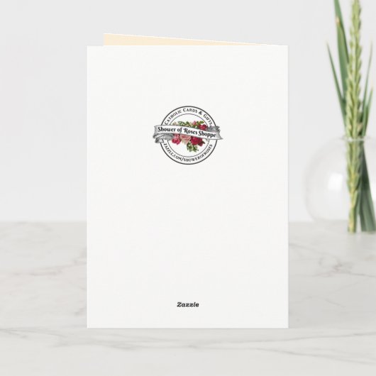 ヴィンテージの宗教のハートイエス・マリア&ヨセフ カード (裏面)