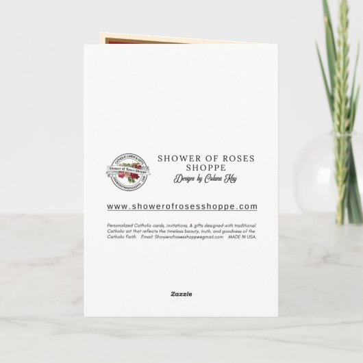 ヴィンテージの宗教のハートイエス・マリア&ヨセフ カード (裏面)