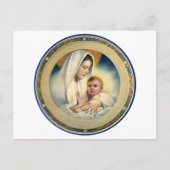 ヴィンテージの宗教クリスマス、マドンナおよび子供 シーズンポストカード (正面)