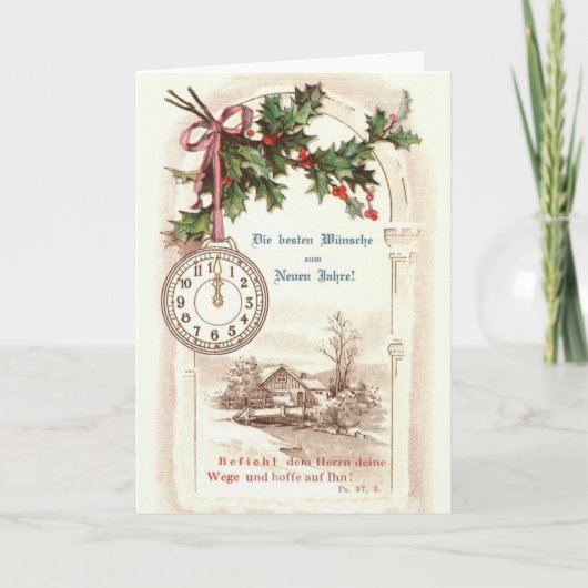 ヴィンテージの宗教ドイツの年賀状 シーズンカード (正面)