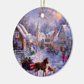 ヴィンテージの宗教出生のクリスマスのオーナメント セラミックオーナメント (左)