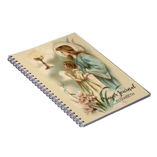 ヴィンテージの宗教天使の最初聖餐 ノートブック (右側)
