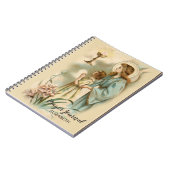 ヴィンテージの宗教天使の最初聖餐 ノートブック (左側)