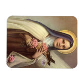 ヴィンテージの宗教的なイースター、十字架を持つ修道女 マグネット (横)