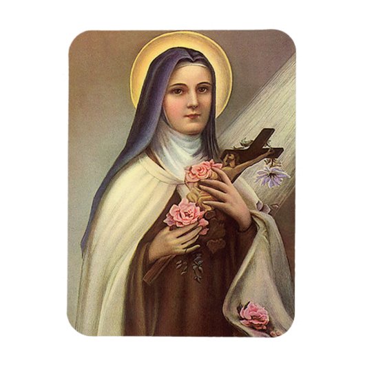 ヴィンテージの宗教的なイースター、十字架を持つ修道女 マグネット (縦)