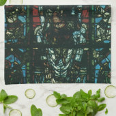 ヴィンテージの宗教的な教会のステンドグラスの窓 キッチンタオル (折り畳み)