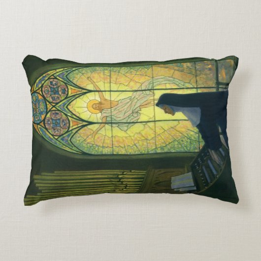 ヴィンテージの宗教遊、修道院のオルガン アクセントクッション (正面)