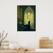 ヴィンテージの宗教遊、修道院のオルガン ポスター (キッチン)