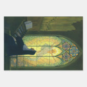 ヴィンテージの宗教遊、修道院のオルガン ラッピングペーパーシート (正面2)