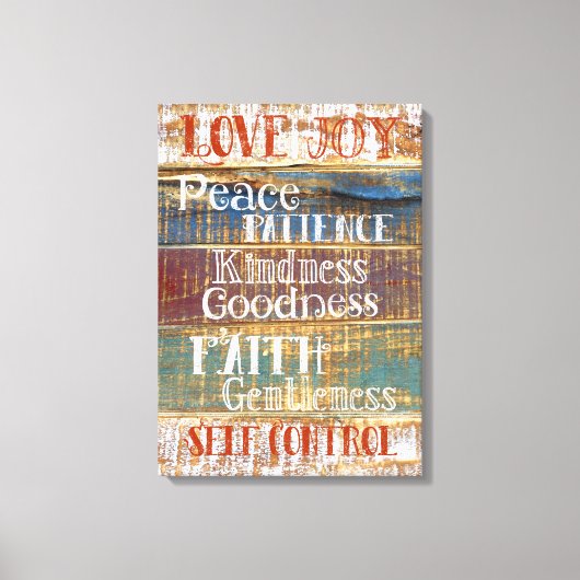 ヴィンテージの実素朴結 キャンバスプリント (正面)