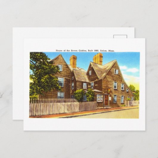 ヴィンテージの家はミサのサレムにある七破風。 ポストカード (正面/裏面)