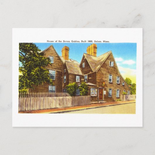 ヴィンテージの家はミサのサレムにある七破風。 ポストカード (正面)