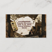 ヴィンテージの家宝の家族会 名刺 (裏面)