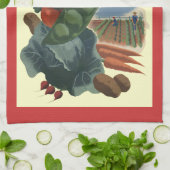 ヴィンテージの家庭菜園の台所タオル キッチンタオル (折り畳み)