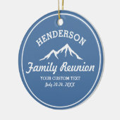 ヴィンテージの家族会旅行のカッコいいの山頂 セラミックオーナメント (左)