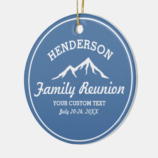 ヴィンテージの家族会旅行のカッコいいの山頂 セラミックオーナメント (左)