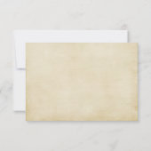 ヴィンテージの封筒の蝶RSVP 出欠カード (裏面)