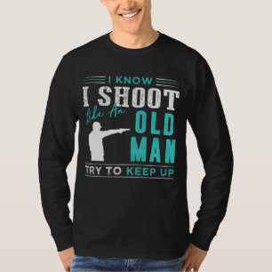ヴィンテージの射手:おっさんみたいに撃つのは知ってる。 Tシャツ