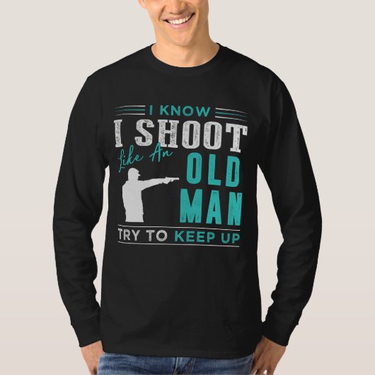ヴィンテージの射手:おっさんみたいに撃つのは知ってる。 Tシャツ (正面)