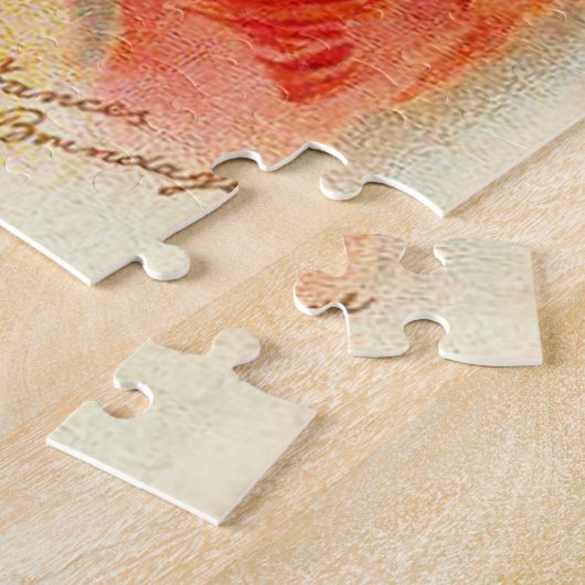 ヴィンテージの小さい魔法使いおよび黒猫 ジグソーパズル (側面)