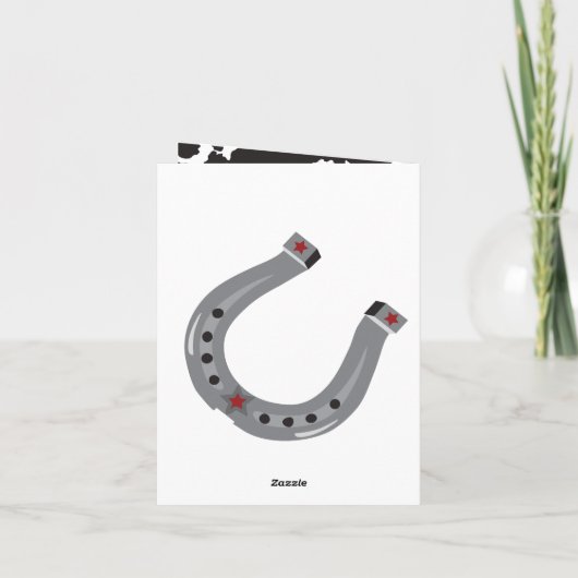 ヴィンテージの小さなカウボーイサンキューカード サンキューカード (裏面)