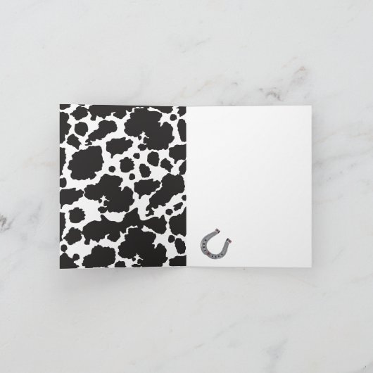 ヴィンテージの小さなカウボーイサンキューカード サンキューカード (内部)