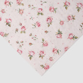 ヴィンテージの小さなピンクのバラのパターン 薄葉紙 (詳細)