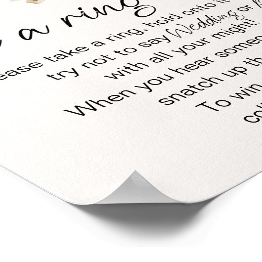 ヴィンテージの小さなフローラがItゲームにリングや輪を置く ポスター (角)