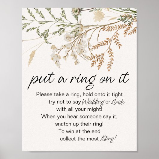 ヴィンテージの小さなフローラがItゲームにリングや輪を置く ポスター (正面)