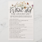 ヴィンテージの小さなフローラゲームは新郎が言う チラシ (正面)