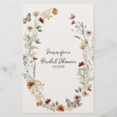 ヴィンテージの小さなフローラゲームは新郎が言う チラシ (裏面)