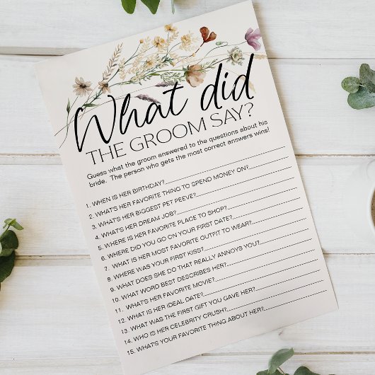 ヴィンテージの小さなフローラゲームは新郎が言う チラシ