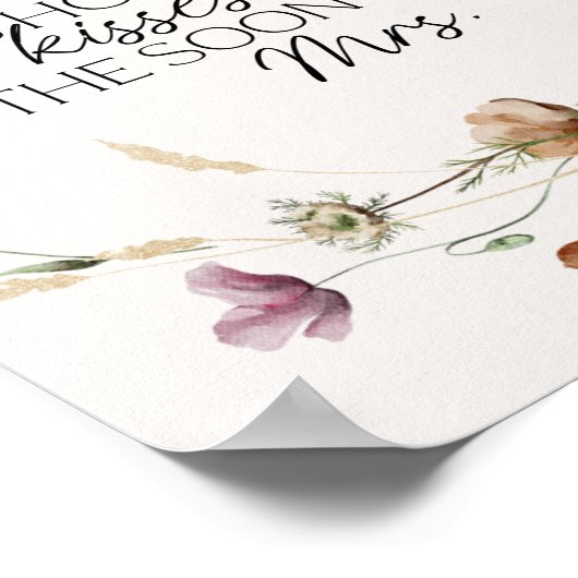 ヴィンテージの小さなフローラ数を推測するキスゲーム ポスター (角)